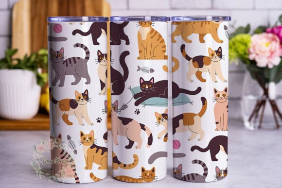 Cute Cat Friends 20oz Tumbler Wrap