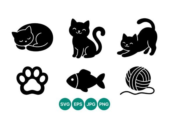 Cute Cat Silhouettes Pack