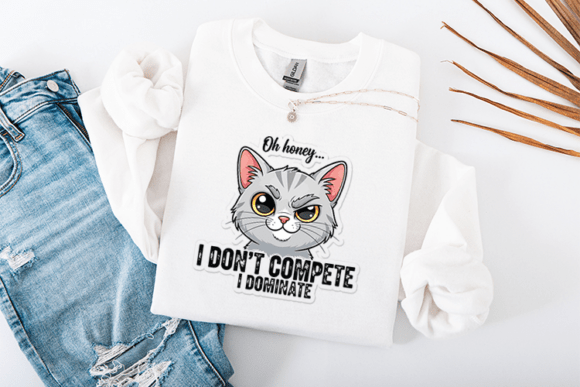 Funny Sassy Cat I Don’t Compete