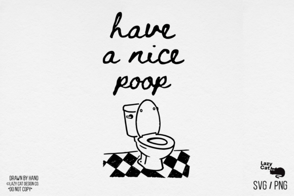 Funny Toilet Hand-Drawn SVG PNG
