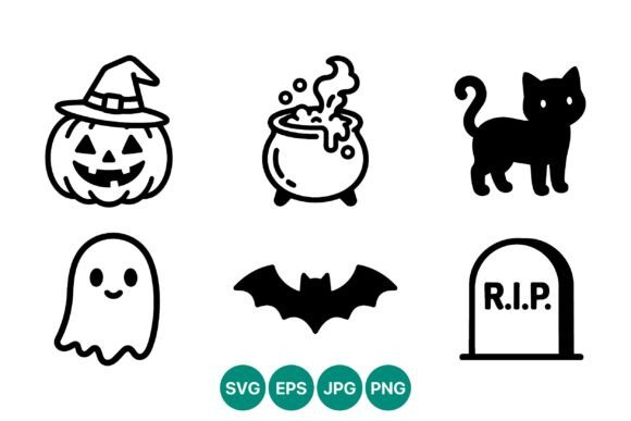 Halloween Pumpkin Cat Ghost Icons