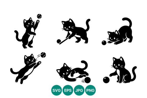 Playful Kitten Cats Vector